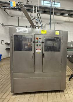 Envasadora recravadeira de latas com lavadora rinser e esterilizador Metal�rgica Mococa