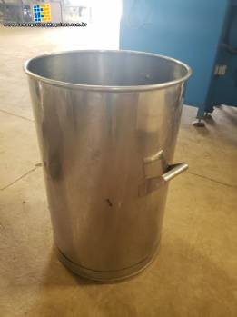 Tanque balde tambor de armazenamento em ao inox para 100 L