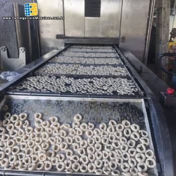 Linha cont�nua pingadeira dosadora com forno para biscoito pingado polvilho amanteigado Forma�o
