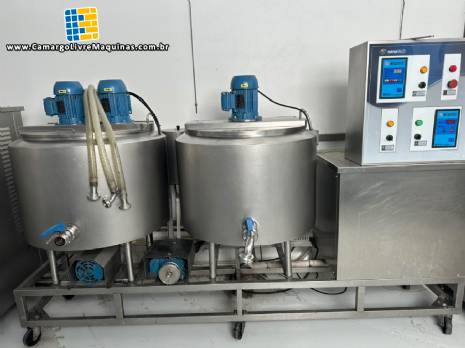 Planta de pasteurização pasteurizador maturação BRASFRIO para sorvetes açaí laticínios Planta de pasteurização pasteurizador maturação BRASFRIO para sorvetes açaí laticínios