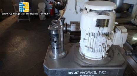 Moinho dispersor, emulsificador e homogeneizador IKA 500 kg / h