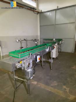 Esteira transportadora linear com curva 7 metros