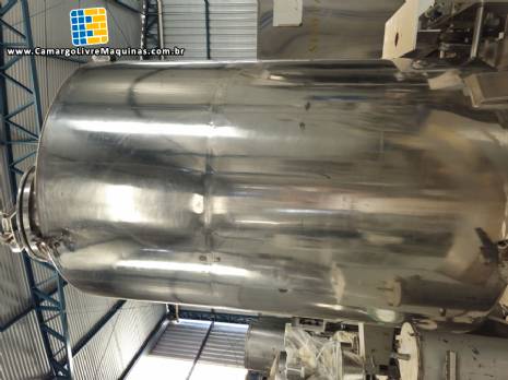 Tanque em ao inox para armazenamento e agitao 1500 litros