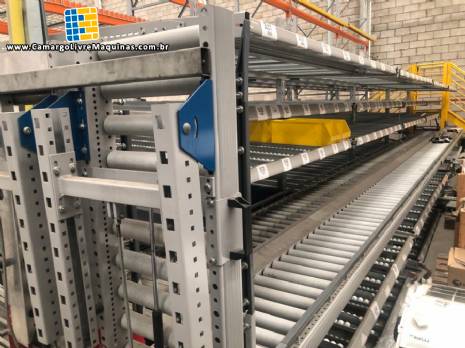 Porta paletes esteira rolante flowracks �guia