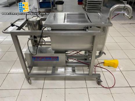 Dosadora dosador com misturador homogeneizador em inox Unifiller para lquidos cremosos com pedaos