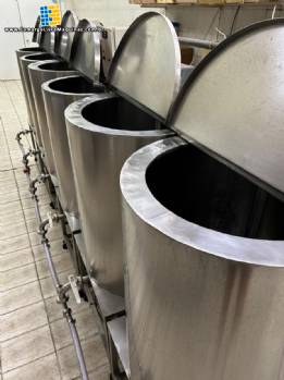 Tanques misturadores batedores em inox com refrigerao para caldas sorvetes 150 litros