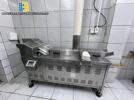 Fritador fritadeira contnuo em inox MCI para batata palha e chips, salgados