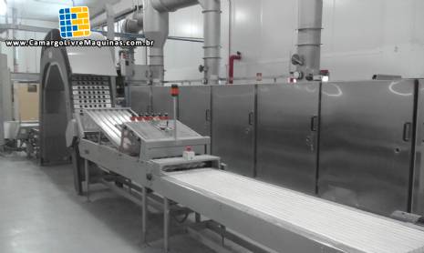 Forno contnuo industrial para fabricao de casquinha biju wafer Haas