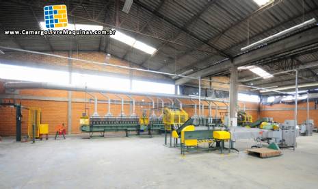 Linha completa para fabrica��o de l� de a�o