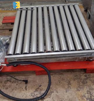 Balan�a de piso com roletes em a�o inox Alfa Instrumentos 500 kg