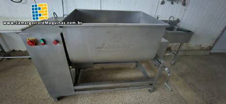 Misturador de p�s eixo duplo em inox para carnes Jamar
