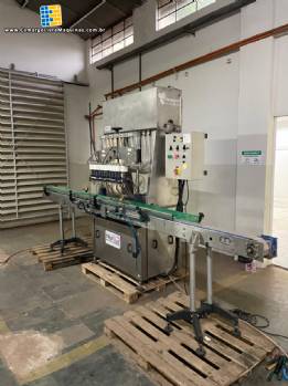 Envasadora linear gravim�trica em inox 12 bicos TRUE