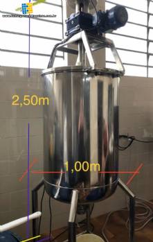 Tanque misturador em ao inox 200 litros