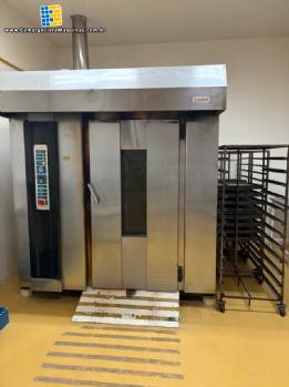 Forno rotativo em a�o inox � g�s LEYUAN 1 carrinho
