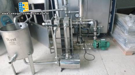 Pasteurizador de placas 2.000 L West equipamentos