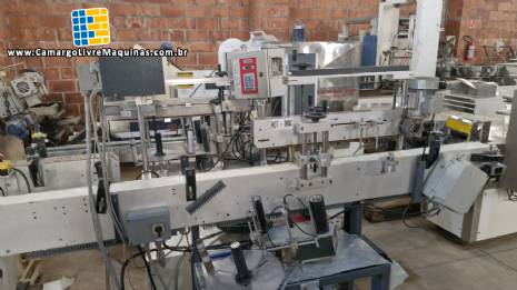 Rotuladora autom�tica cabe�ote duplo r�tulos auto adesivo Bauch Campos