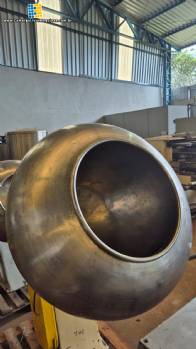 Drageadeira lisa em inox formato tipo pera 350 litros