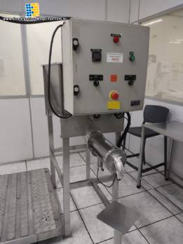 Envasadora dosadora para alho com misturador de pás em inox para produtos pastosos granulados Peres & Canheiro 120 kg Envasadora dosadora para alho com misturador de pás em inox para produtos pastosos granulados Peres & Canheiro 120 kg