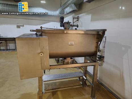 Misturador Ribbon Blender em aço inox para pós Mecamau Misturador Ribbon Blender em aço inox para pós Mecamau