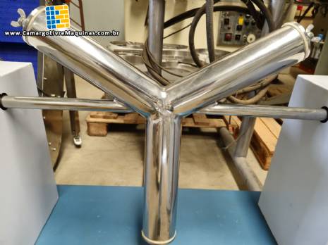 Misturador em Y V para pôs em inox 316 para bancada laboratórios 3 litros Misturador em Y V para pôs em inox 316 para bancada laboratórios 3 litros