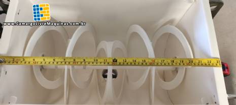 Misturador ribbon blender em aço inox com revestimento interno poliamida Bravaeco 50 litros ano 2021 Misturador ribbon blender em aço inox com revestimento interno poliamida Bravaeco 50 litros ano 2021